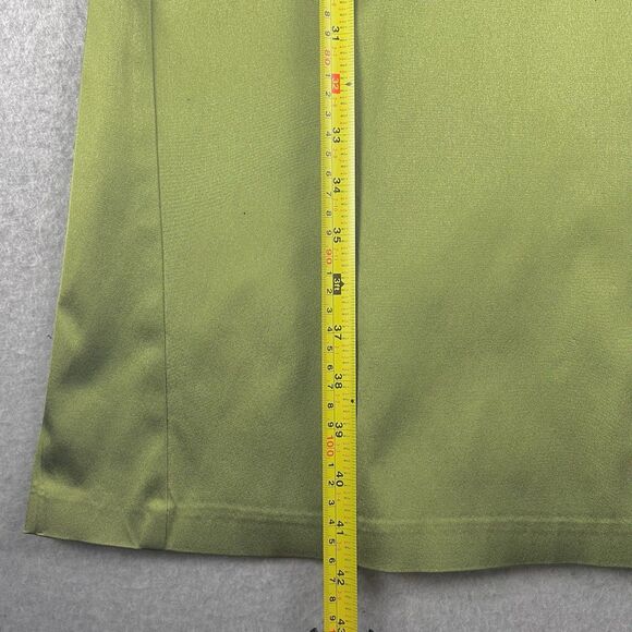 Donna Ricco Dress Womens 14 Green Satin Keyhole Back Sheath Skirt Formal Wedding - Picture 14 of 16